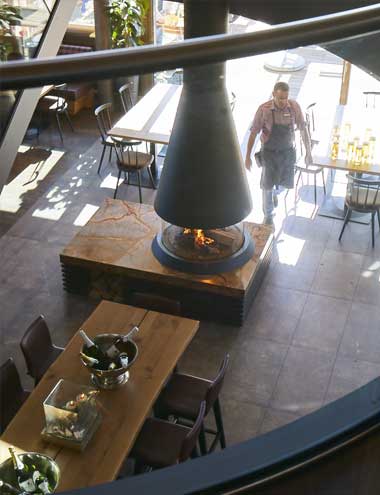 Grinde Hütte Kamin